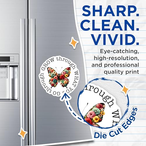 (2 Pack) Floral Design Magnet - 5" On Longest Side - Sticks to Smooth Flat Surfaces - Made in USA - MAG9741