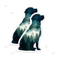 (2 Pack) Labrador Dog Magnets - Mountain Forest - Silhouette Magnets - 5" On Longest Side - Premium Magnet - for Cars, Refrigerators, Toolboxes, Lockers - Made in USA - MAG16277