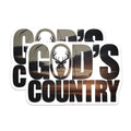 (2 Pack) Gods Country Deer Magnets - Rustic Christian Faith Outdoor Wildlife Decor - Hunter Lodge Cabin Art - 5 Inches On Longest Side - Thick Durable Magnet - Made in USA - MAG22983