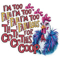 (3 Pack) Fabulous Chicken Decals - Funny Farm Animal Art - Sassy Hen Laptop Decal - 3 Inches On Longest Side - Easy Peel & Apply - Made in USA - 3MCS0893