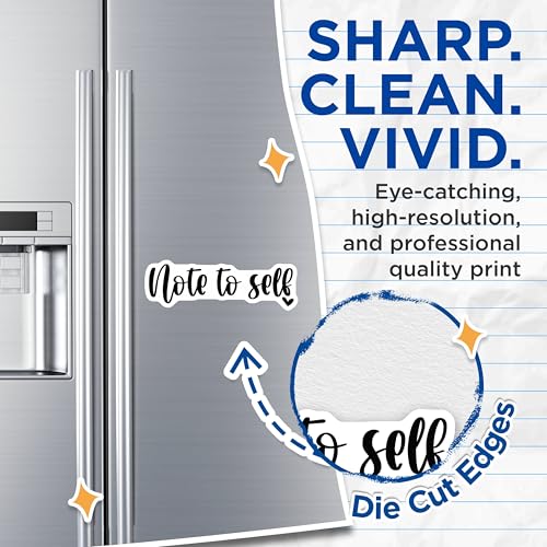 (2 Pack) Note to Self Magnets - Motivational Quote - Positive Reminder - Inspirational Fridge Magnet Set - 5" On Longest Side - for Cars, Fridges, Toolboxes - Made in USA - MAG7044