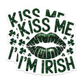 (2 Pack) Kiss Me I'm Irish Magnets - St Patrick's Day Decor - Irish Pride - Luck of The Irish - 5" On Longest Side - for Cars, Fridges, Toolboxes - Made in USA - MAG6855