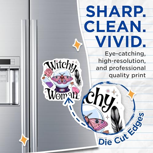 (2 Pack) Witchy Woman Magnets - Mystical Decor - Crystal Ball - Witches Accessories - Butterfly Magic - Sorcery Magnets - 5" On Longest Side - for Cars, Fridges, Toolboxes - Made in USA - MAG6596