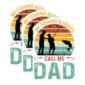 (3 Pack) Fishing Buddies Decals - Call Me Dad - Father Son Fishing - 3 Inches On Longest Side - Easy Peel & Apply - Made in USA - 3MCS2918