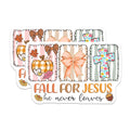(2 Pack) Fall for Jesus Magnets - Christian Autumn Decor - Inspirational Faith Refrigerator - 5 Inches On Longest Side - Thick Durable Magnet - Made in USA - MAG25534