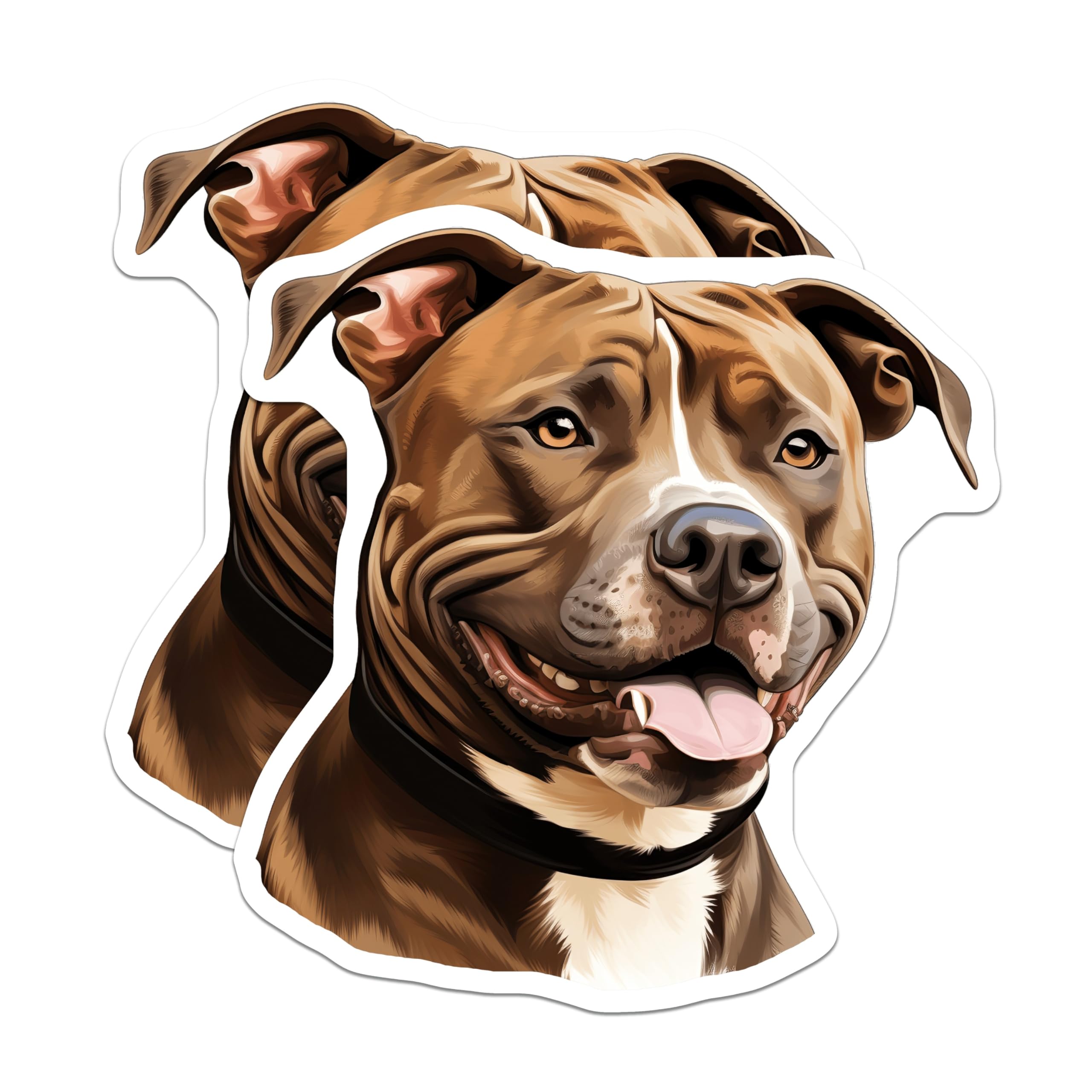(2 Pack) Pitbull Magnets - Dog Lover Fridge Decor - Pet Parent Kitchen Accessory - Animal Enthusiast - 5 Inches On Longest Side - Thick Durable Magnet - Made in USA - MAG27931