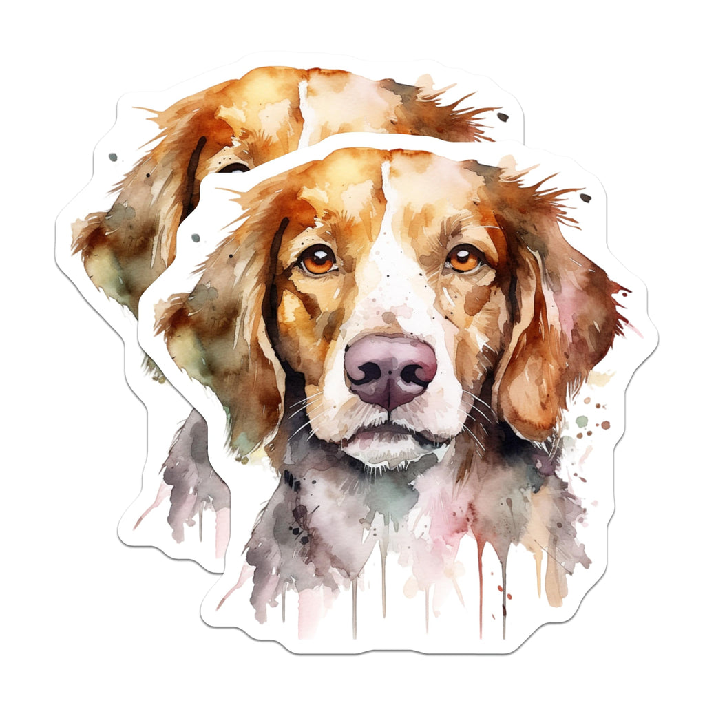 (2 Pack) Nova Scotia Toller Magnets - Watercolor Dog Art - Canine Fridge Decor - 5 Inches On Longest Side - Thick Durable Magnet - Made in USA - MAG24091