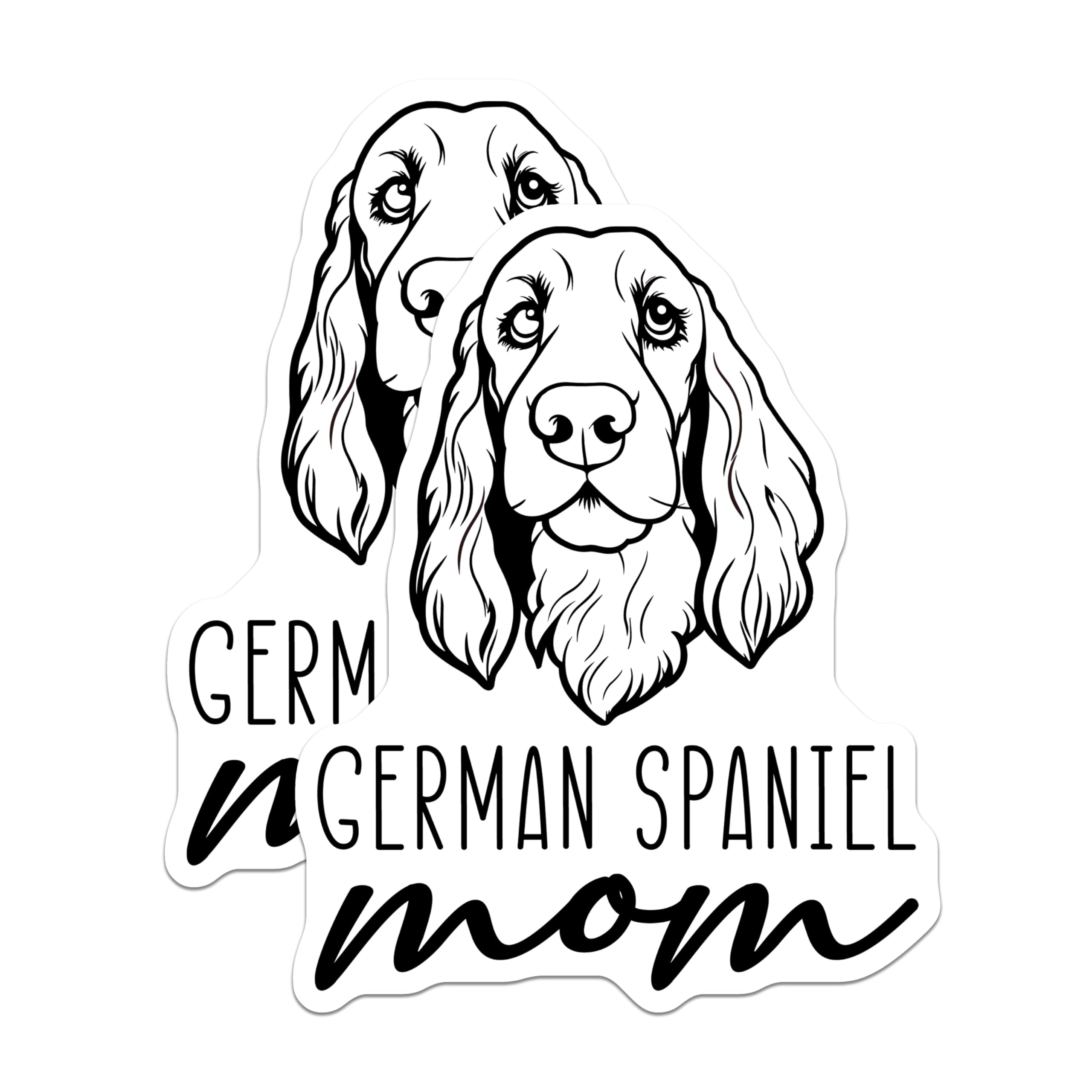 (2 Pack) German Spaniel Mom Magnets - Dog Lover Accent - Pet Parent Decor - 5 Inches On Longest Side - Thick Durable Magnet - Made in USA - MAG27027