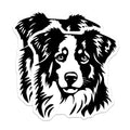 (2 Pack) Australian Shepherd Magnets - Aussie Dog Face Art - Pet Owner Refrigerator Decor - Animal Lover Canine Breed - 5 Inches On Longest Side - Thick Durable Magnet - Made in USA - MAG36445