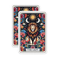 (2 Pack) The Lion Magnets - Zodiac - Astrological Symbols - Celestial Wall Art for Home - Colorful Animal Design - 5" On Longest Side - for Cars, Fridges, Toolboxes - Made in USA - MAG4472