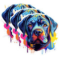 (3 Pack) Rottweiler Dog Decals - Colorful Pet Stickers - Laptop Decal - 3 Inches On Longest Side - Easy Peel & Apply - Made in USA - 3MCS0684