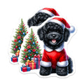 (2 Pack) Adorable Christmas Poodle Magnets - Festive Dog Lover Decor - Holiday Kitchen Refrigerator Magnets - 5 Inches On Longest Side - Thick Durable Magnet - Made in USA - MAG28715