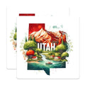 (2 Pack) Utah Outdoor Adventure Stickers - Nature Scenery Stickers - State Travel Stickers - 5" On Longest Side - Sticks to Smooth Flat Surfaces - Made in USA - BMCS5535