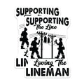 (2 Pack) Lineman Magnets - Electrical Worker Support - Power Line Crew Decor - 5 Inches On Longest Side - Thick Durable Magnet - Made in USA - MAG20698