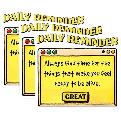 (3 Pack) Daily Reminder Decals - Positive Affirmation - Motivational Stickers - 3 Inches On Longest Side - Easy Peel & Apply - Made in USA - 3MCS7087