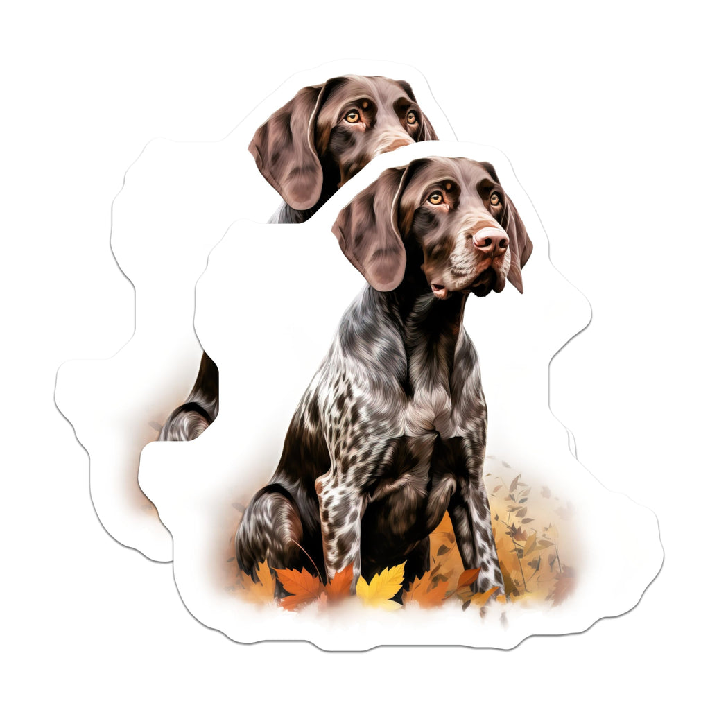(2 Pack) German Shorthaired Pointer Magnets - GSP Dog Art - Hunter Pet Lover Decor - 5 Inches On Longest Side - Thick Durable Magnet - Made in USA - MAG25810