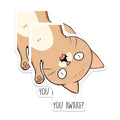 (2 Pack) Cat Lover Fridge Magnets - Cute Cartoon Kitty Design - Fun Kitchen Decor - 5" On Longest Side - for Cars, Fridges, Toolboxes - Made in USA - MAG7817