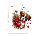 (2 Pack) Boxer Dog Magnets - Floral Hearts - Pet Lover Decor - 5" On Longest Side - Premium Magnet - for Cars, Refrigerators, Toolboxes, Lockers - Made in USA - MAG14765
