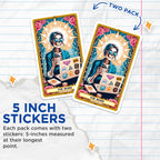 (2 Pack) The Boss Skeleton Stickers - Tarot Card Major Arcana - Cool Entrepreneur Aesthetic - 5" On Longest Side - Sticks to Smooth Flat Surfaces - Made in USA - BMCS21941