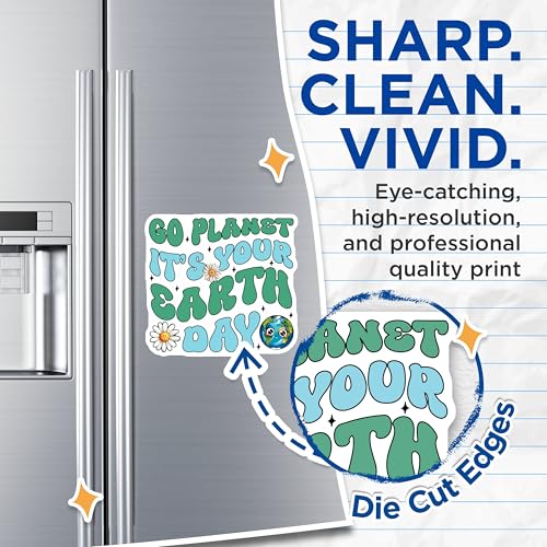(2 Pack) Go Planet Magnets Magnets - It's Your Earth Day - Eco Friendly Home Decor - 5" On Longest Side - Made in USA - Sticks to Refrigerators & Metal Surfaces - MAG8451