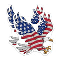 (2 Pack) American Eagle Stickers - Patriotic Flag - USA Bald Eagle Decals - 5" On Longest Side - Sticks to Smooth Flat Surfaces - Made in USA - BMCS7062