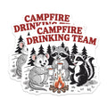 (2 Pack) Campfire Drinking Team Magnets - Funny Woodland Creatures - Raccoon Skunk Mouse Camping Decor - 5 Inches On Longest Side - Thick Durable Magnet - Made in USA - MAG21964