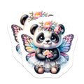 (2 Pack) Cute Baby Panda Fairy Magnets - Whimsical Butterfly Animal Decor - Floral Enchanted Forest Fridge Magnets - 5 Inches On Longest Side - Thick Durable Magnet - Made in USA - MAG22874