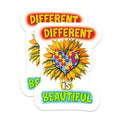 (2 Pack) Different is Beautiful Magnets - Sunflower Heart Puzzle Piece - Autism Awareness - Inspirational Decor - 5" On Longest Side - for Cars, Fridges, Toolboxes - Made in USA - MAG7264