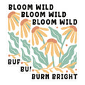 (3 Pack) Bloom Wild Burn Bright Decals - Floral Design - Boho Inspired Stickers - 3 Inches On Longest Side - Easy Peel & Apply - Made in USA - 3MCS2611