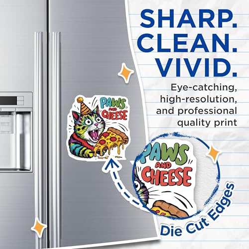 (2 Pack) Paws and Cheese Magnets Magnets - 5" On Longest Side - Made in USA - Sticks to Refrigerators & Metal Surfaces - MAG9049