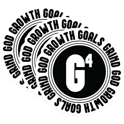 (3 Pack) Growth Goals Decals - Motivation Stickers - Laptop Decal - 3 Inches On Longest Side - Easy Peel & Apply - Made in USA - 3MCS1879