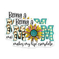 (2 Pack) Mom Life Magnets - Sunflower Cow Print - Mothers Day Decor - 5 Inches On Longest Side - Thick Durable Magnet - Made in USA - MAG25658