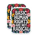 (2 Pack) Basic Human Rights Magnets - Floral Equality - Acceptance Refrigerator Decor - 5" On Longest Side - Premium Magnet - for Cars, Refrigerators, Toolboxes, Lockers - Made in USA - MAG14034