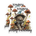 (2 Pack) Cute Cat Stickers - Witch Cat Stickers - Fantasy Cat Stickers Mushroom - 5" On Longest Side - Sticks to Smooth Flat Surfaces - Made in USA - BMCS4342