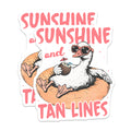 (2 Pack) Sunshine Tan Lines Magnets - Funny Duck Vacation Decor - Beach Life Refrigerator Magnet - 5 Inches On Longest Side - Thick Durable Magnet - Made in USA - MAG37919