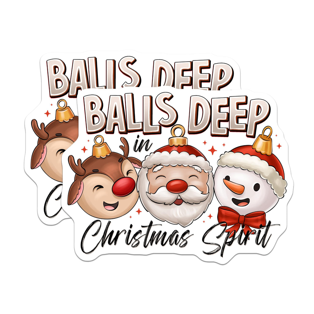 (2 Pack) Funny Christmas Magnets - Adult Holiday Refrigerator Decor - Christmas Spirit Humor Magnets - 5 Inches On Longest Side - Thick Durable Magnet - Made in USA - MAG30808