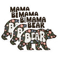 (3 Pack) Mama Bear Decals - Floral Bear - Laptop Decal - 3 Inches On Longest Side - Easy Peel & Apply - Made in USA - 3MCS2688