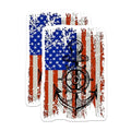 (2 Pack) Nautical Anchor Stickers - American Flag Stickers - USA Patriotic Stickers - 5" On Longest Side - Sticks to Smooth Flat Surfaces - Made in USA - BMCS5211