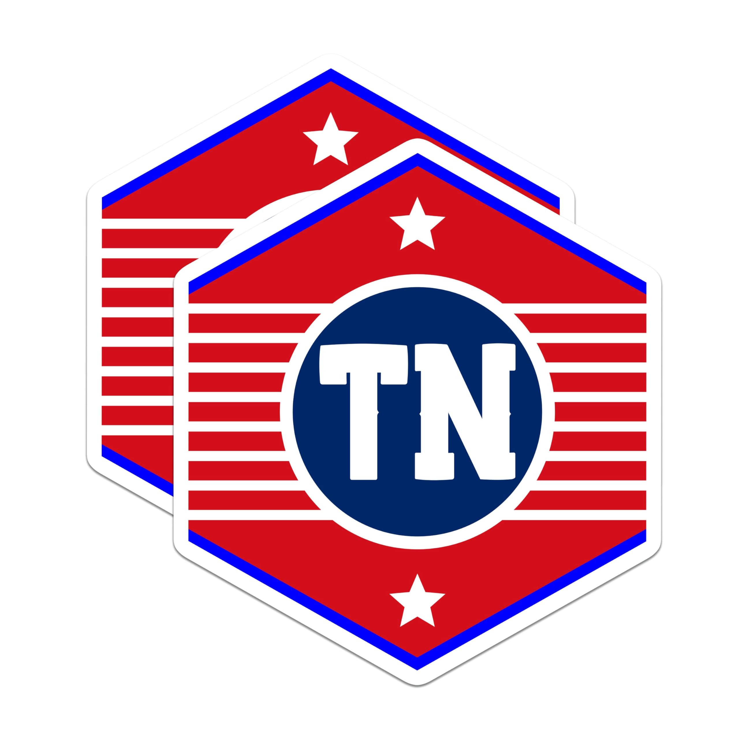 (2 Pack) Tennessee State Magnets - TN Pride Souvenir - USA Patriotic Fridge Decor - 5" On Longest Side - Premium Magnet - for Cars, Refrigerators, Toolboxes, Lockers - Made in USA - MAG18822