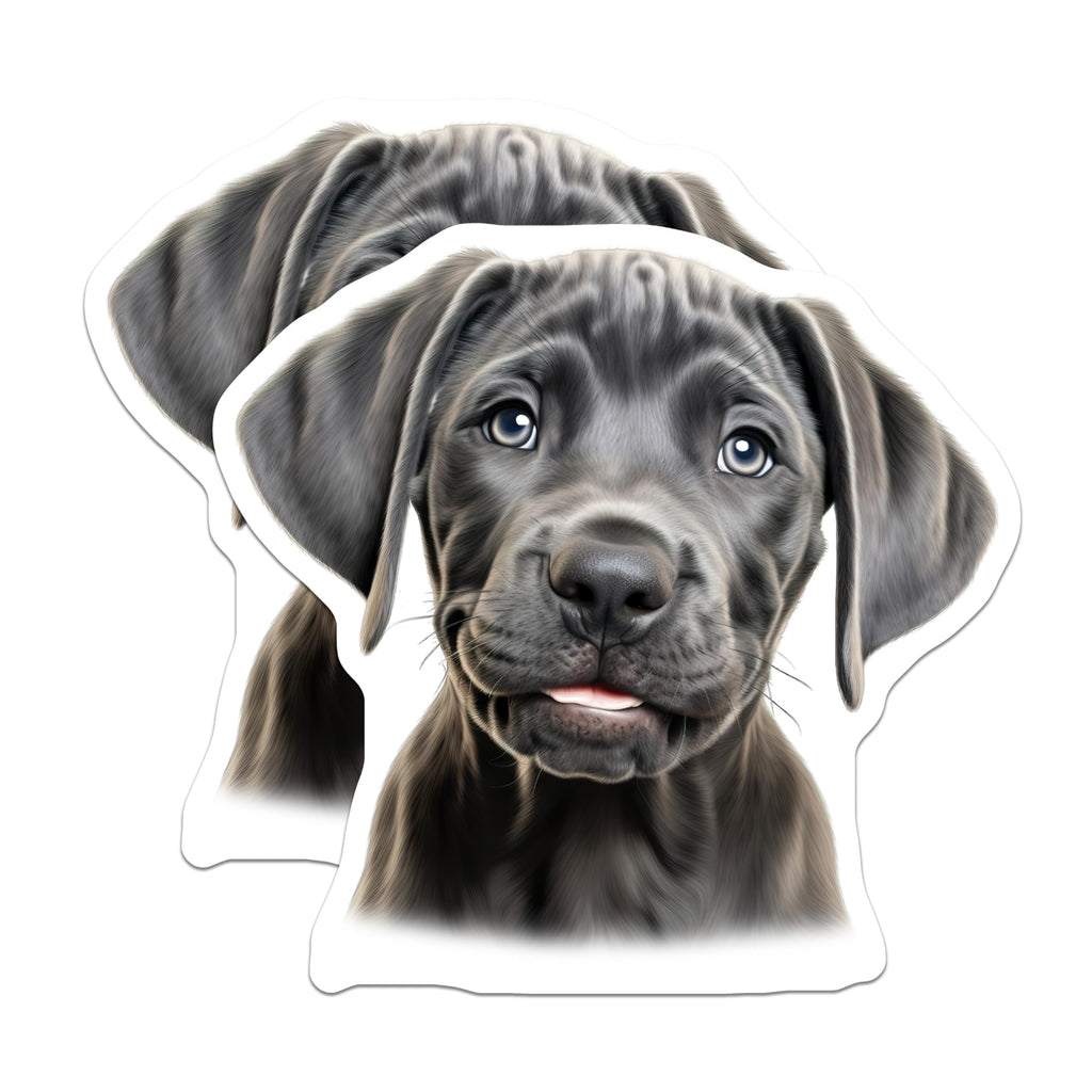 (2 Pack) Cute Puppy Dog Magnets - Pet Lover Refrigerator Decor - Funny Animal Art for Dog Moms - 5 Inches On Longest Side - Thick Durable Magnet - Made in USA - MAG30521
