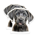 (2 Pack) Cute Puppy Dog Magnets - Pet Lover Refrigerator Decor - Funny Animal Art for Dog Moms - 5 Inches On Longest Side - Thick Durable Magnet - Made in USA - MAG30521