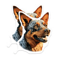 (2 Pack) Australian Cattle Dog Magnets - Blue Heeler Refrigerator Magnet - Farm Dog Art Decoration - Dog Breed Kitchen Decor - 5 Inches On Longest Side - Thick Durable Magnet - Made in USA - MAG24284
