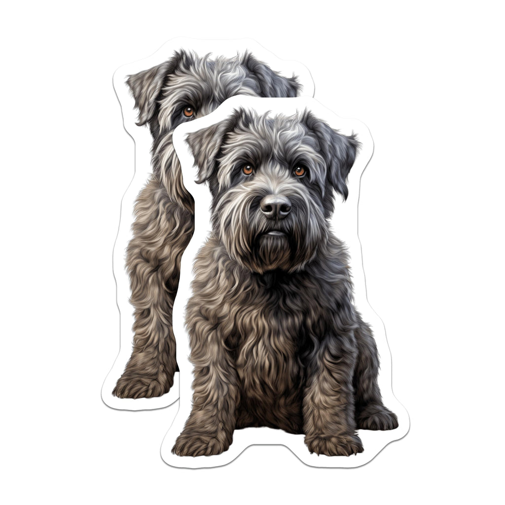 (2 Pack) Schnauzer Dog Magnets - Adorable Puppy Pet Lover Home Decor - Shaggy Animal Fridge Accent - 5 Inches On Longest Side - Thick Durable Magnet - Made in USA - MAG30930