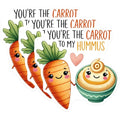 (3 Pack) Carrot Hummus Decals - Foodie Stickers - Funny Sayings - 3 Inches On Longest Side - Easy Peel & Apply - Made in USA - 3MCS2155