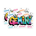 (2 Pack) Gemini Magnets - Zodiac Sign Decor - Astrology Birthday Item - Fun Quirky Gemini Traits - 5 Inches On Longest Side - Thick Durable Magnet - Made in USA - MAG39230