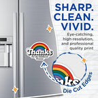 (2 Pack) Thanks for The Childhood Trauma Magnets - Funny Quote - Rainbow - 5" On Longest Side - for Cars, Fridges, Toolboxes - Made in USA - MAG5604