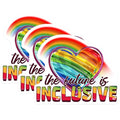 (3 Pack) Inclusive Future Decals - Rainbow Heart Decal - Pride Equality Stickers - 3 Inches On Longest Side - Easy Peel & Apply - Made in USA - 3MCS7945