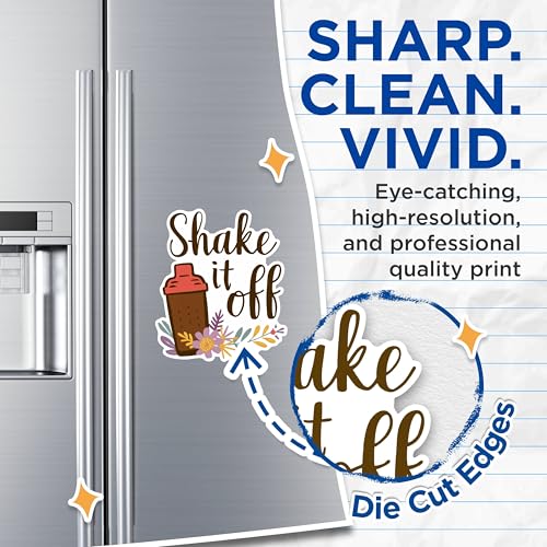 (2 Pack) Shake It Off Magnets - Inspirational Quote Magnets - Motivational Home Decor Magnets- 5" On Longest Side - for Fridges, Toolboxes, Cars - Made in USA - MAG3035