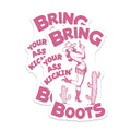 (2 Pack) Cowgirl Boot Magnets - Funny Western Decor - Bring Boots Magnet - 5" On Longest Side - Premium Magnet - for Cars, Refrigerators, Toolboxes, Lockers - Made in USA - MAG18540