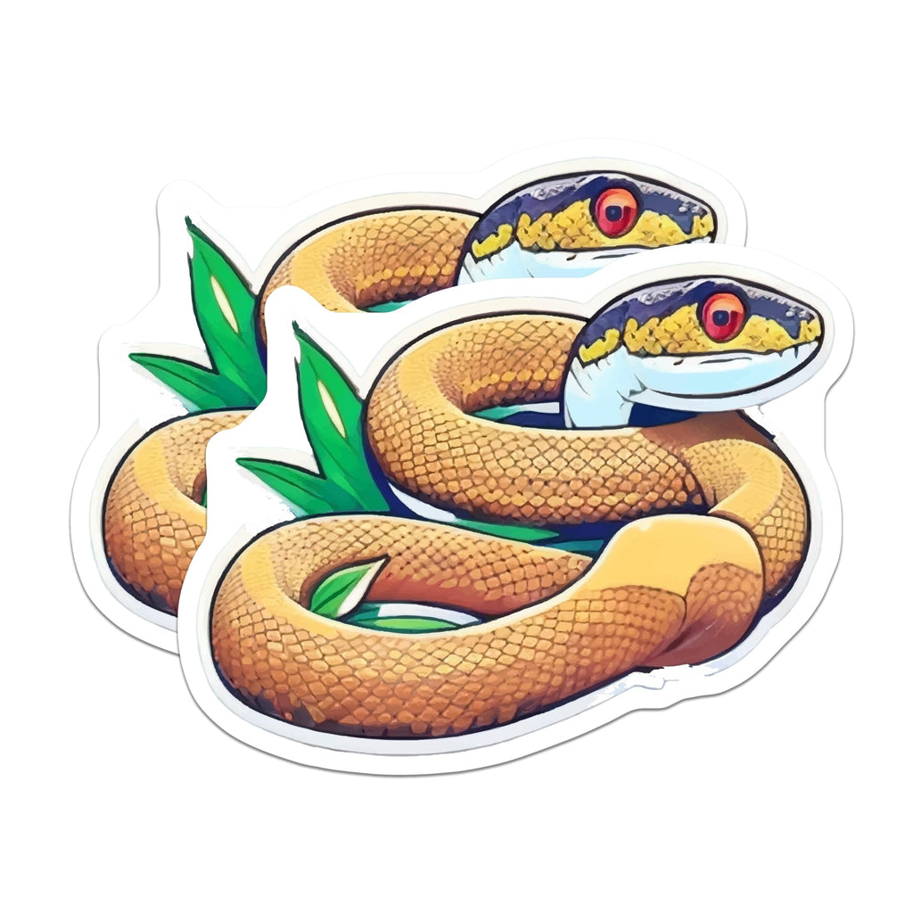 (2 Pack) Ball Python Snake Magnets - Cute Coiled Serpent Art Decor - Reptile Lover Kitchen Locker Fridge Accessory - 5 Inches On Longest Side - Thick Durable Magnet - Made in USA - MAG21538